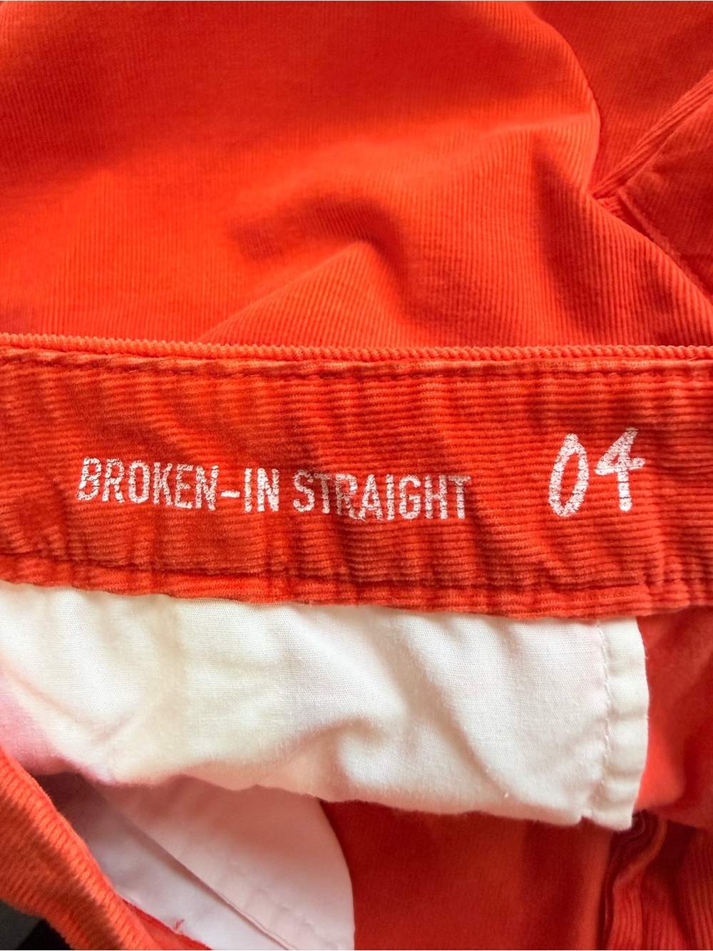 GAP  Bright Coral‎ Straight Leg corduroy Khakis 4 - Picture 3 of 10